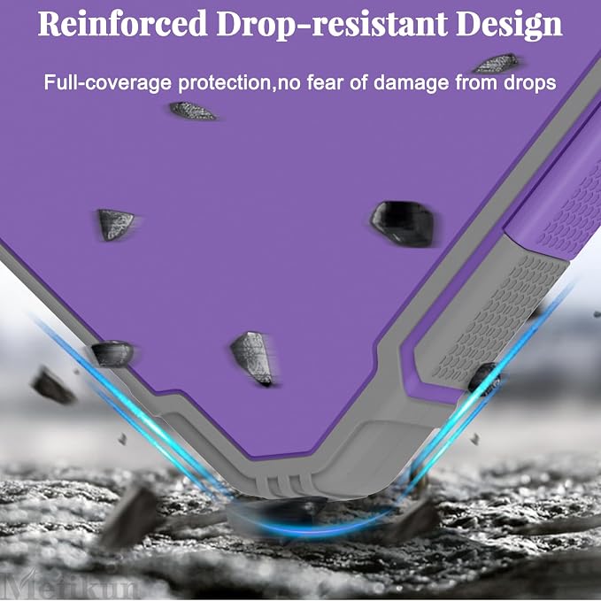 Meiikun Clipboard with Storage, Rugged Shockproof Protective, Internal Pen Pouch & Metal Clip, Heavy Duty Plastic Clip Boards 8.5x11, High Capacity Contractor Folder for School Office (Light Purple)