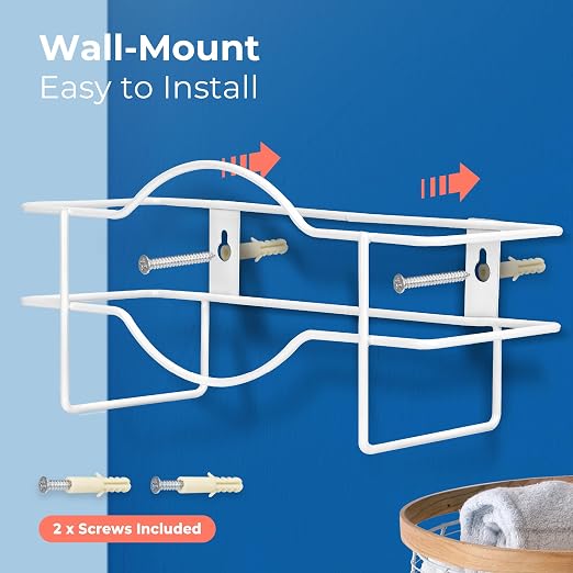 FMP Brands Single Glove Holder for Wall Mount, Wire Rack Disposable Napkin Gloves Box Holder, White Durable Metal Organizer Dispenser for Food Service, Lab, Office, Home, and Garage