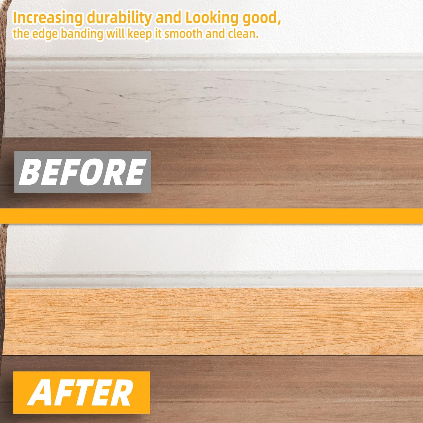 GSCIT Club Wood Grain Repair Tape, 2.4 inch X 100ft Self Adhesive Maple Grain Repair Patch for Tables, Chairs, Baseboards, Doors, Windows, Floors, Handicraft DIY.