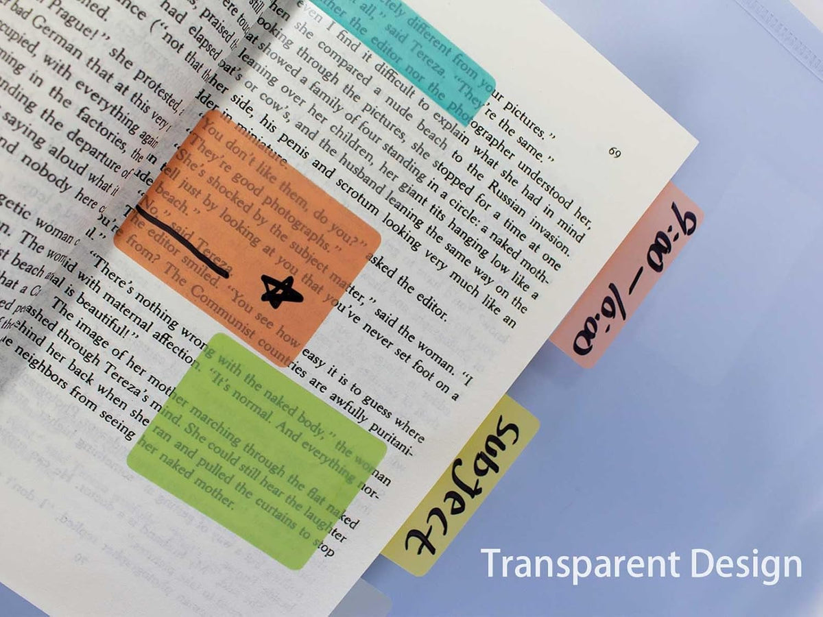 ELII 500 PCS Tabs for Annotating Books, Clear Book Tabs Sticky Index Tabs Sticky Notes,Labels for Pages Notebooks
