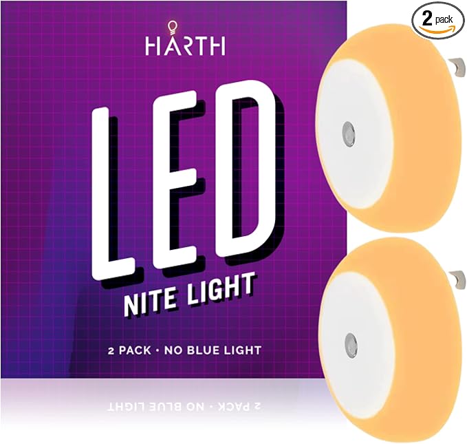 2-Pack Automatic Adults & Kids Night Lights Plug into Wall I Cozy Home Decor Led Wall Lights Bedroom Ambient Lighting I Dusk to Dawn Sensor Bathroom Night Light Kids Bathroom Lights, Bedroom Lights