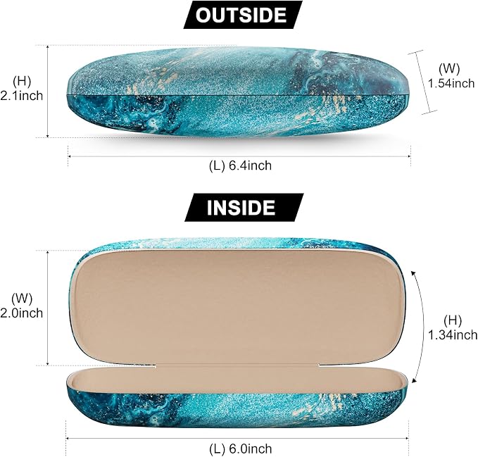 Eyeglasses Case, Hard Shell Protective Case for Glasses, Unisex for Women Men