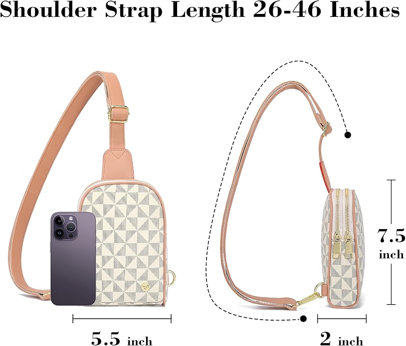 Lightweight Small Crossbody Sling Bag for Women | Mini Travel Purse,Multi-pocket with Card Slots,Durable Vegan Leather,Everyday Carry