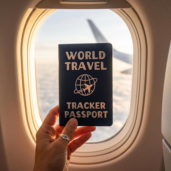 World Travel Tracker Passport — Mark 193 Countries Visited with Flag Stickers — Pocket-Sized Scratch Off Map Alternative, Travel Journal, and Gift for Travelers