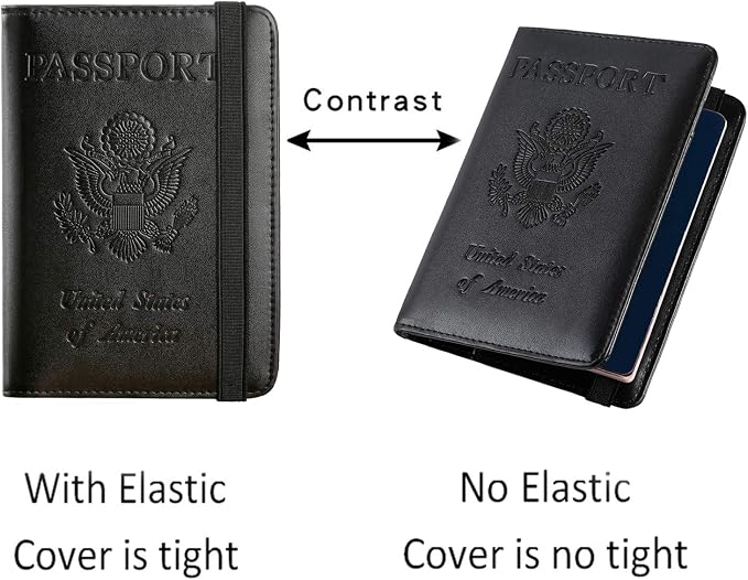Passport Holder, Travel Essentials, Passport Cover, RFID Travel Wallet | Passport Wallet, Travel Accessories, RFID Blocking, Synthetic Leather Card Case, International Must Haves, For Women Men