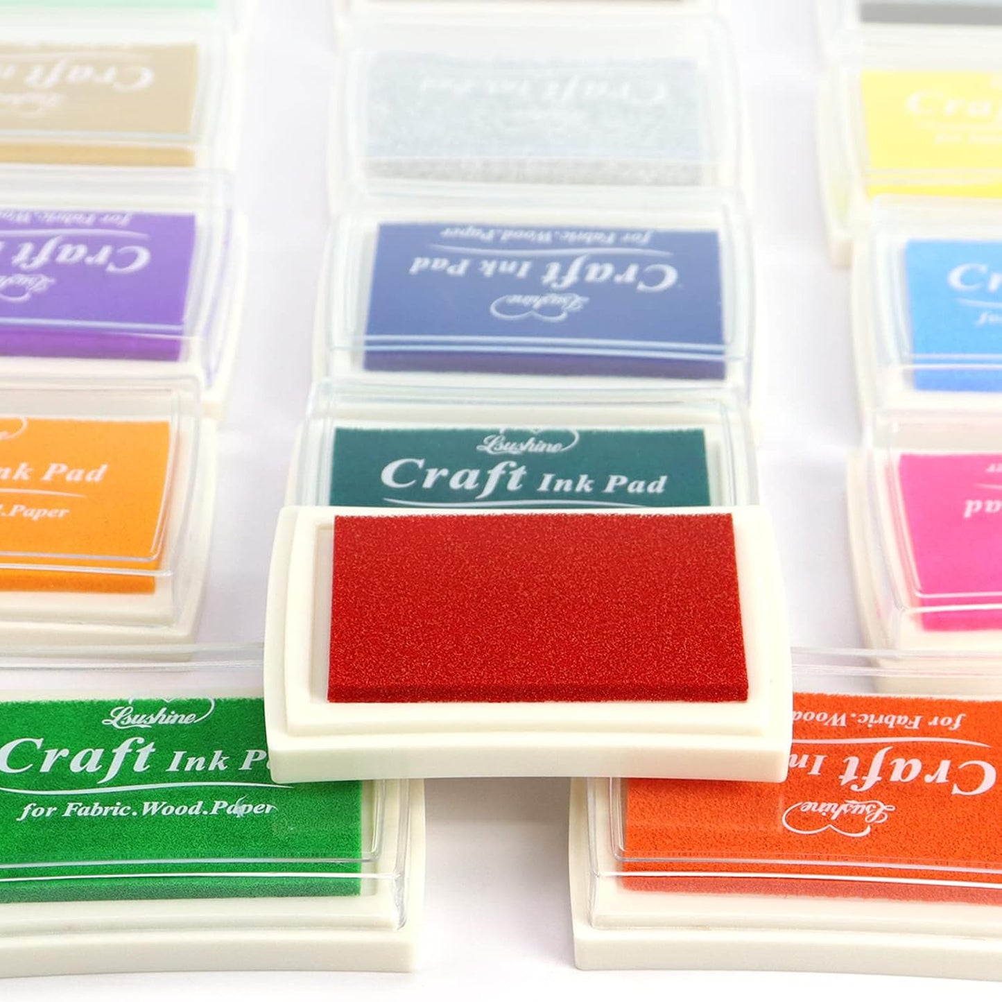 Craft Ink Pad for Rubber Stamps, Paper, Wooden, Fabric, Scrapbooking, Non-Toxic Finger Ink Pads for Kids (Purple)