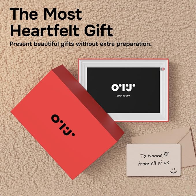 OTJ Frameo Digital Picture Frame 10.1" - 32GB WiFi Smart HD Touch Screen Photo Frame for Gifting & Home Display - Thickened & Sturdy, Share Pictures Instantly via App, Gift for Mom Dad Grandparents