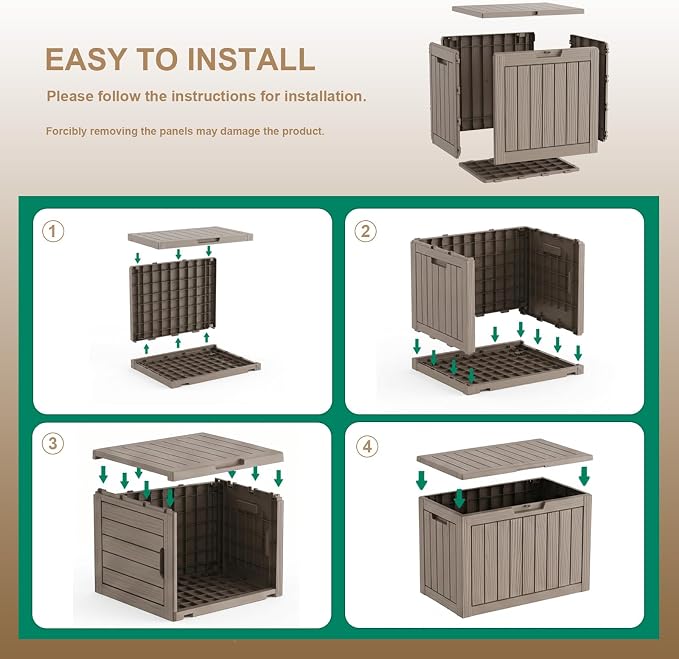 50 Gallon Package Delivery Boxes for Outside, Package Delivery Box with Lockable Secure, Waterproof for Garden, Backyard, Patio & Lawn, Grey