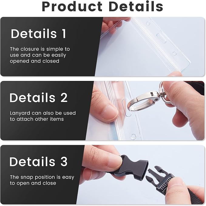 Waterproof Passport Holder Pouch Ticket Holder Travel Wallet with Resealable Pockets Adjustable Lanyard for Men Women