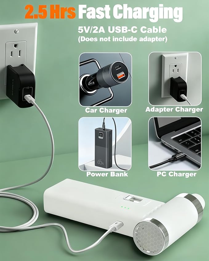 Compressed Air Duster – 110,000 RPM Super Power Cordless FT03 Electric Blower with Brushless Motor, 0-100 Speed Adjustable Jet Fan, Dust Blower for Keyboard, PC, Car & Outdoor Cleaning (White)