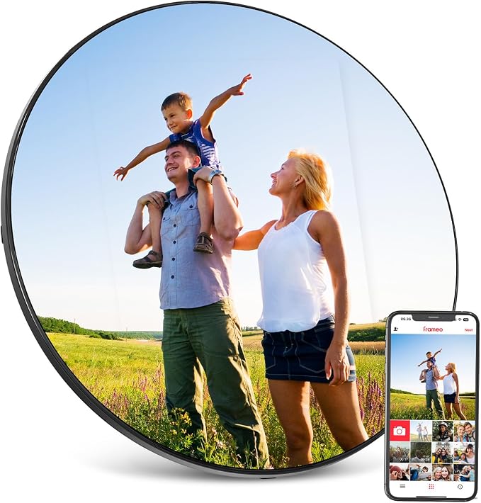 Frameo Digital Picture Frame,2K HD IPS Touch Screen 32GB Storage | Auto-Rotate Wall Mount,Up-Market Gifts for Mom Father,Share Photos/Videos from Phone