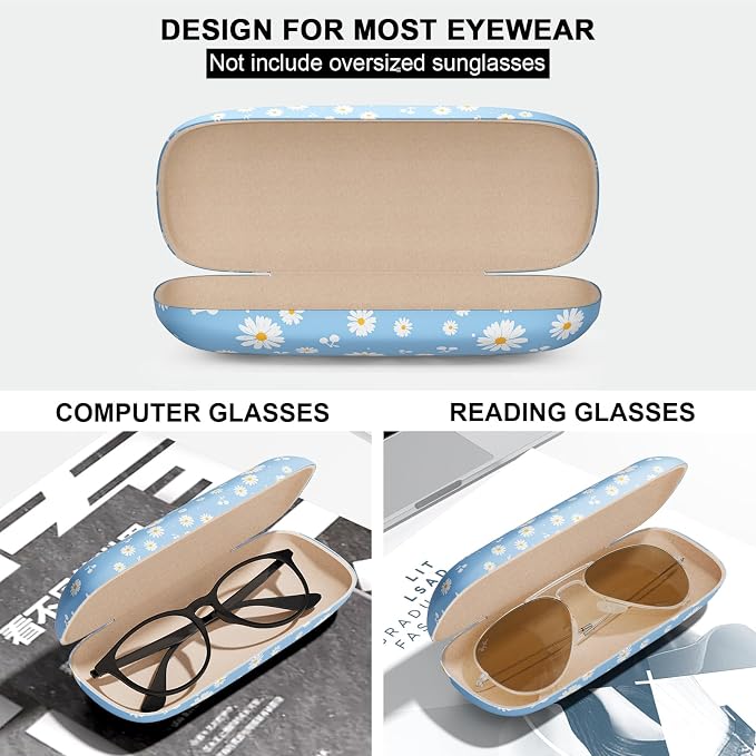 Eyeglasses Case, Hard Shell Protective Case for Glasses, Unisex for Women Men