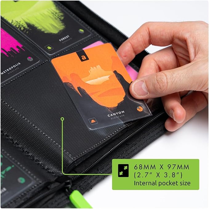 Vault X 4 Pocket Zip Binder, 160 Cards, Exo-Tec Material, 20 Side-Loading Pages (Black)
