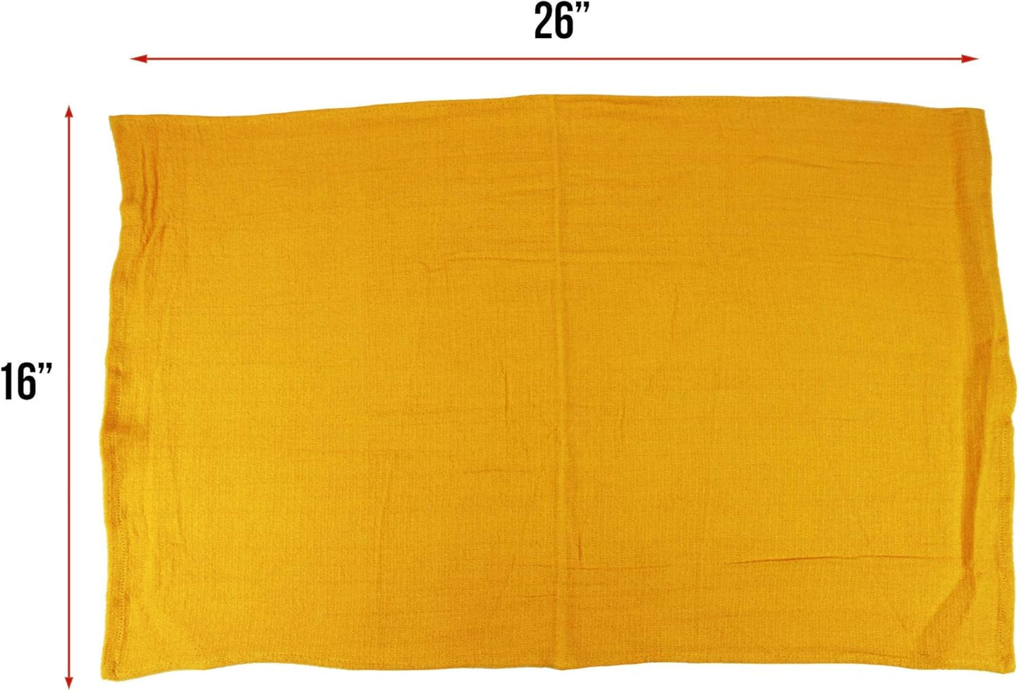 Arkwright Surgical Huck Towels - (Bulk Case of 120) Lint Free & Highly Absorbent Pre-Treated Cotton Cleaning Cloths, Perfect for Medical, Auto Detailing, Window, and Shop, 16 x 26 in, Yellow