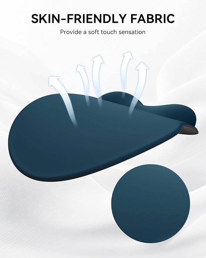 Mouse Pad with Wrist Rest for Desktop Large Ergonomic Mouse Mat(Navy Blue) | 10.6''L x 9''W Size, Gel Wrist Support, Washable Surface, Non-slip Base, Laptop Mousepad