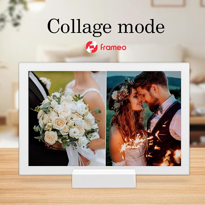 FRAMEO 10.1 Inch WiFi Digital Photo Frame,1280x800 HD IPS LCD Touch Screen,Auto-Rotate Portrait and Landscape,32GB Storage,Share Moments Instantly via Frameo App from Anywhere