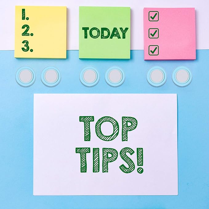 Outus 45 Pieces Clear Round Whiteboard Magnets 3 cm Refrigerator Magnets Dry Board Mini Fridge Teacher Supplies for Home Offices