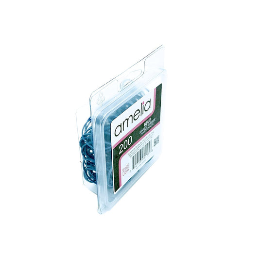 200, Jumbo Size, Blue Color, US Made Rubber Bands for Pony Tails and Braids