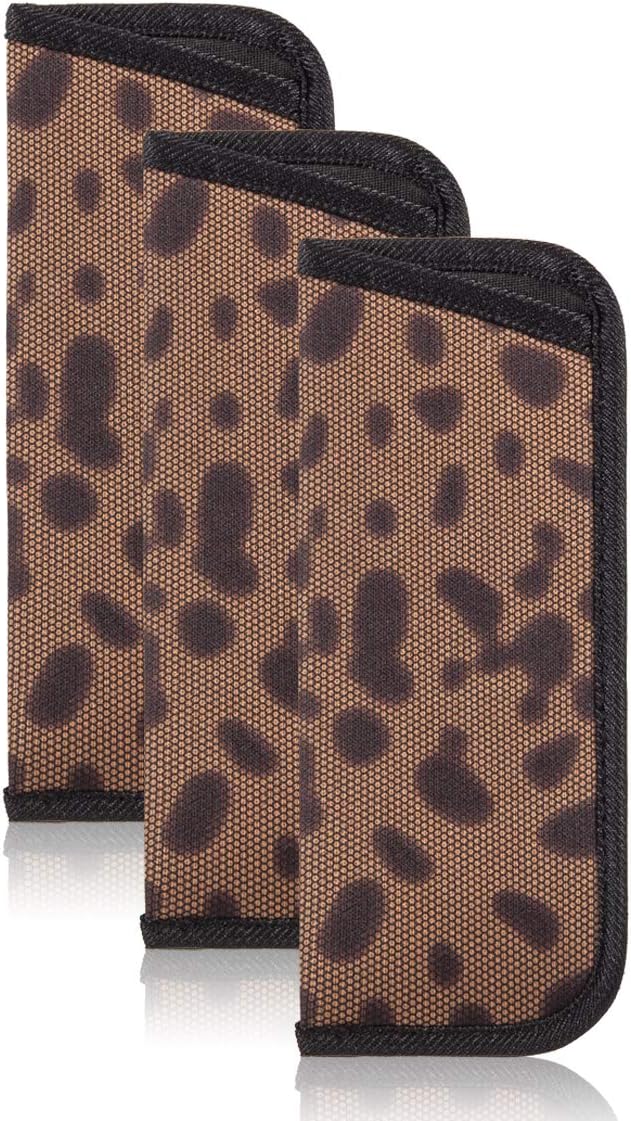 TRIUMPH VISION 3 Pack Reading Glasses Pouch Soft Case Eyeglass Sleeve Slim | Alternative to Bulky Case in bag, Lightweight Lined Padded Protect Optical lens Slip in, Cute Pattern Portable for Daily Use