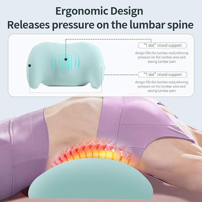 Lumbar Support Pillow for Office Chair, Memory Foam Car Back Cushion | Lumbar Pillow Lower Back with Adjustable Straps, Ergonomic Chair Back Pillow for Office, Car, Gaming Chairs and Bed