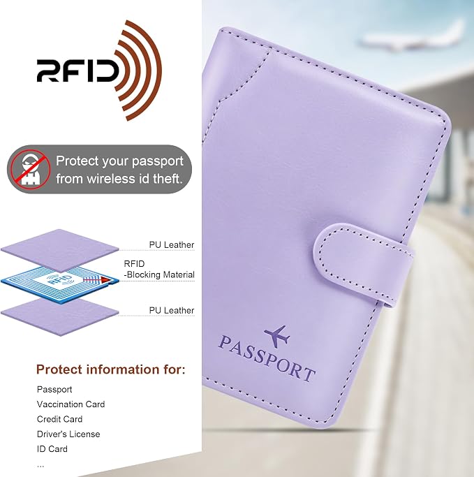 Passport Holder for Travel Essentials Wallet Cover Case Women Men Gift | Passport Holder for Travel Cruise Essentials, Passport Wallet Cover Case Women Men Travel Gifts
