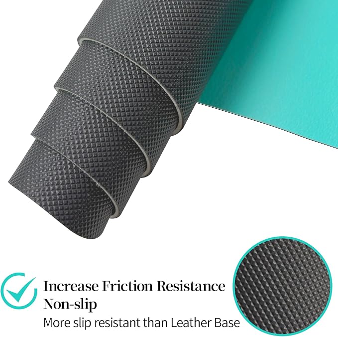 Leather Desk Pad Mat, Green Desk Mat, 23.6" x 13.7" | Non-slip and Waterproof Computer Mat, Desk Protector for Office/Home, Desk Accessories