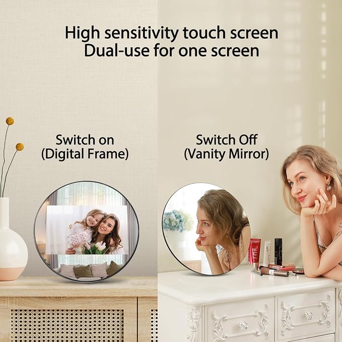 Frameo Digital Picture Frame,2K HD IPS Touch Screen 32GB Storage | Auto-Rotate Wall Mount,Up-Market Gifts for Mom Father,Share Photos/Videos from Phone