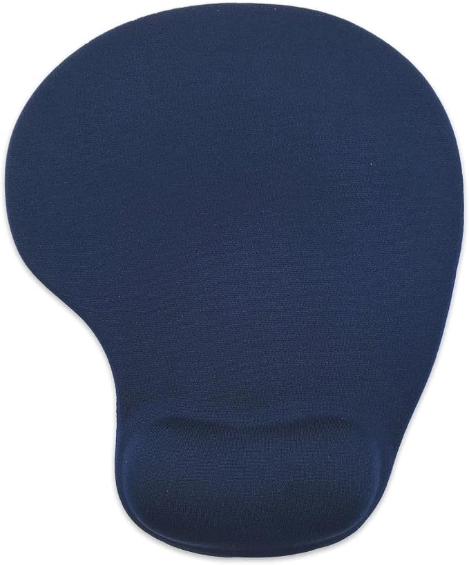 Office Mousepad with Gel Wrist Support - Ergonomic Gaming Desktop Mouse Pad Wrist Rest - Design Gamepad Mat Rubber Base for Laptop Computer -Silicone Non-Slip Special-Textured Surface (08Navy)