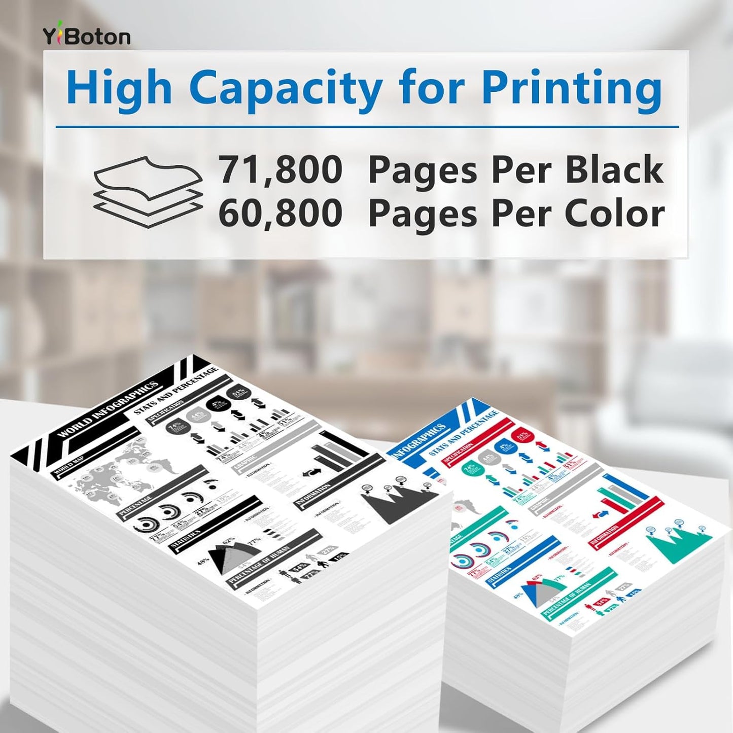 High Yield GPR61 GPR-61 Toner Cartridge Compatible for Canon ImageRunner Advance DX C5840i C5850i C5860i C5870i Printer.(3763C003AA 3764C003AA 3765C003AA 3766C003AA)