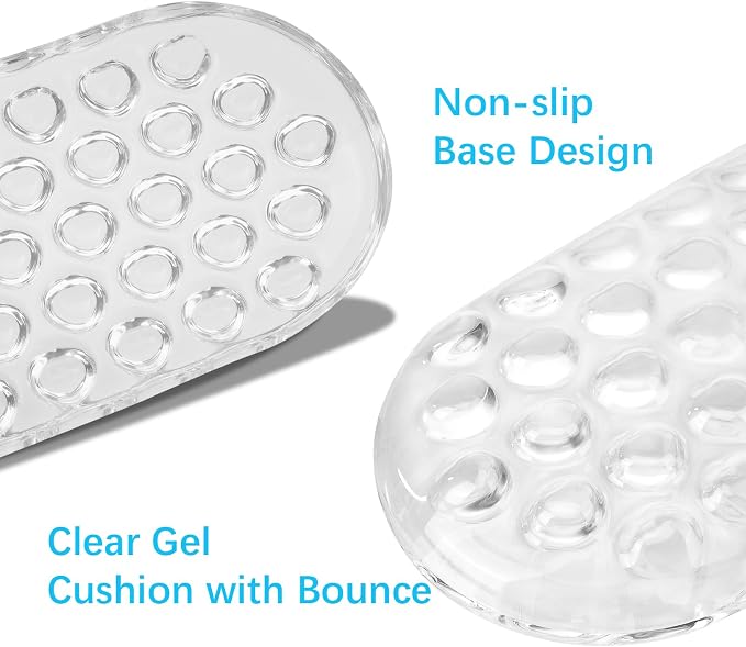 MOSISO Gel Wrist Rest Support for Mouse Pad&Keyboard Set, Transparent | Ergonomic Massage Keyboard&Mouse Pad Set, Non-Slip Base Pain Relief&Soft Cooling Gel Computer Easy Typing Pad for Home/Office