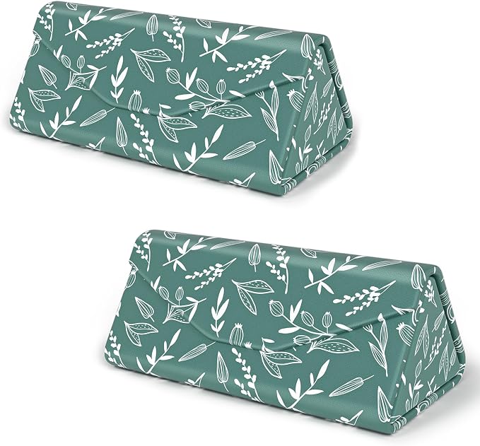 Sunglasses Case, Foldable Glasses Case, Magnetic PU Leather Hard Shell Folding Eyeglass Holder Box, Collapsible Unisex