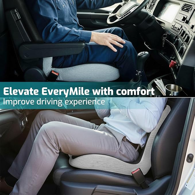 Seat Cushion,Office Chair Cushion with Lumbar Support Pillow,Ergonomic Design for Long Sitting,Sciatica,Back Pressure Relief,Back Support Cushions for Car,Truck,Office Chair