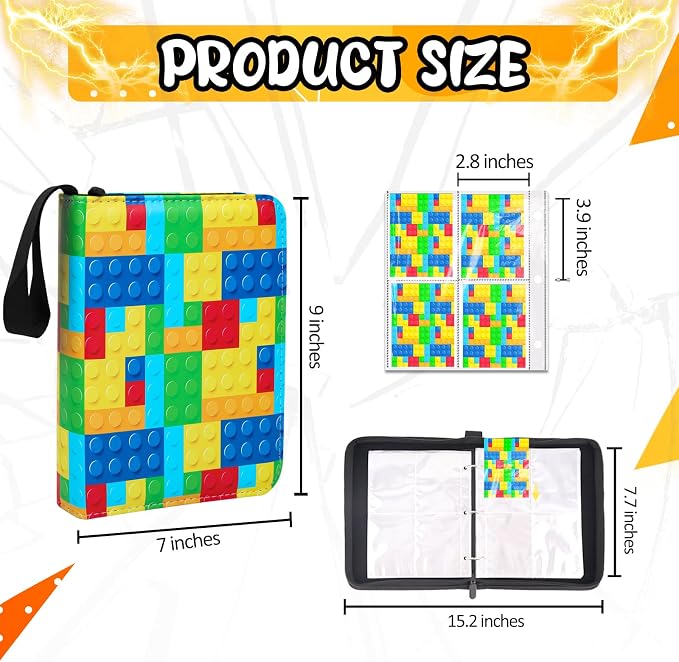 Collectible Trading Card Albums, 400 Card Holders with 50 Removable Sleeves, Portable 4 Pockets Collectible Trading Card Binder, PU Card Collection Binder for MTG, TCG, Sport Card, Game Cards