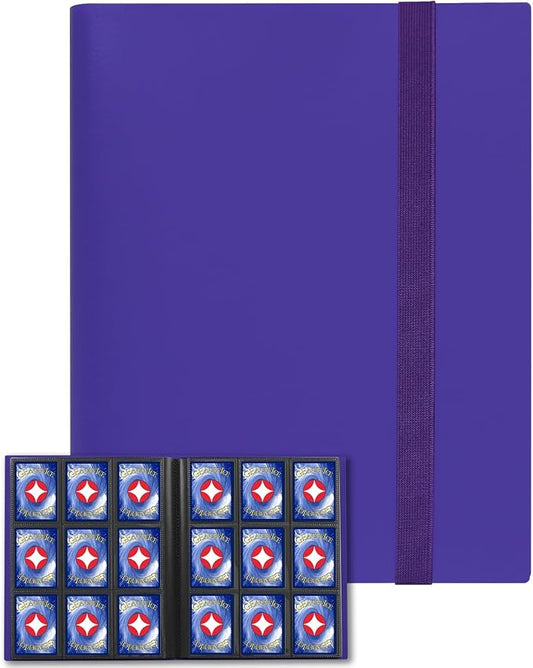 GEAoffice Card Binder 9 Pocket, 360 Pockets Trading Card Album Folder, Side Loading Collection Folder for MTG, TCG, Sports (Purple)