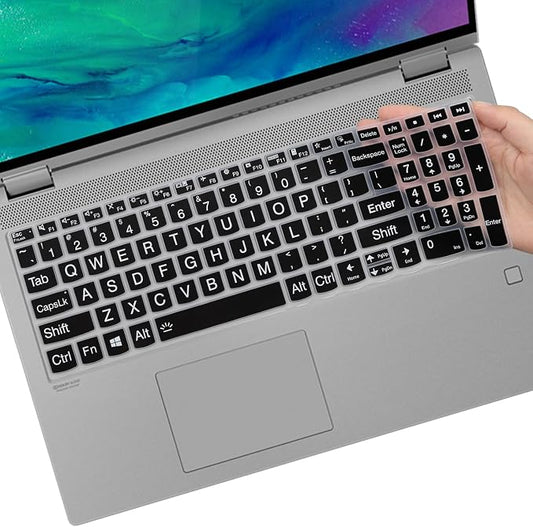Large Print Keyboard Cover for Lenovo Yoga 7i 15.6" 16", IdeaPad 3/IdeaPad 3i 15.6 17.3, IdeaPad 5/IdeaPad 5i 15.6 17.3, IdeaPad Flex 5/Flex 5 15.6, Yoga Slim 7 15, IdeaPad Slim 7 15.6, ThinkBook 15