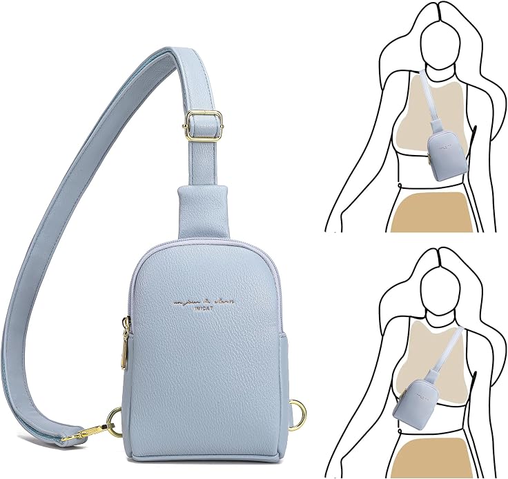 Lightweight Small Crossbody Sling Bag for Women | Mini Travel Purse,Multi-pocket with Card Slots,Durable Vegan Leather,Everyday Carry