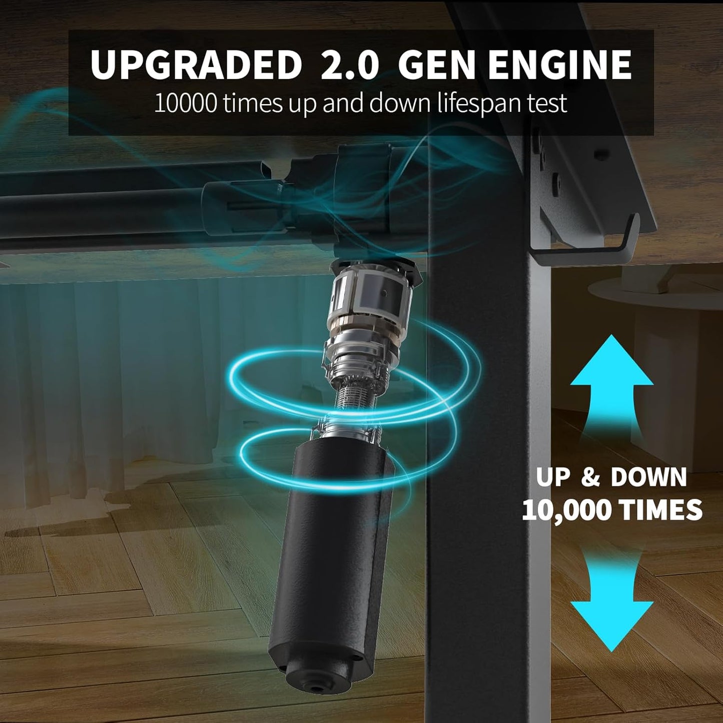 55 x 30 Inch Electric Standing Desk with 2 Drawers, Adjustable Height Widened Stand Up Desk with Storage, Sit to Stand Ergonomic Workstation for Home Office, Rustic Brown