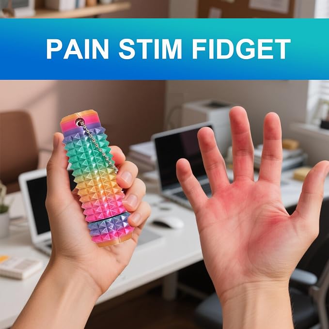 5PC Little Ouchies Fidget Toys Adults, Pain Stim Fidget Anxiety Relief Pain Stim Pocket Sensory Toys for Anxiety and Stress Reduction,Portable Travel Stress Relief Keychain