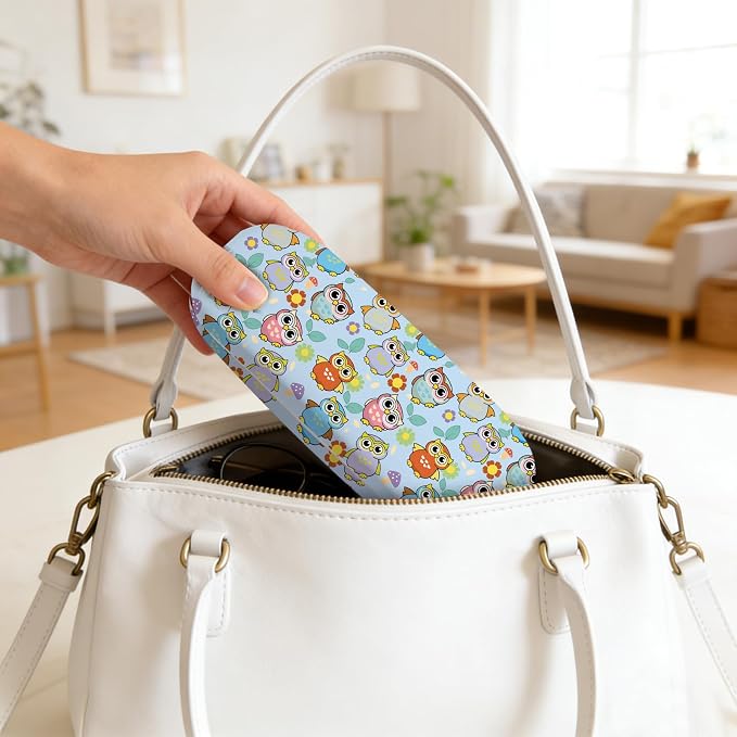 Glasses Case Hard Shell,Portable Protective Eyeglasses Case, Eyeglass Holder Box with Cleaning Cloth, for men women