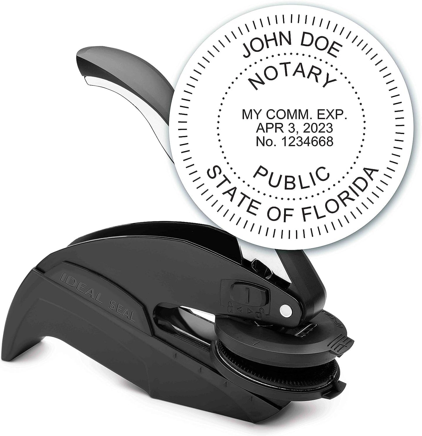 MaxMark Notary Seal Round Embosser for Florida State - Includes Gold Burst Seal Labels (50 Count)