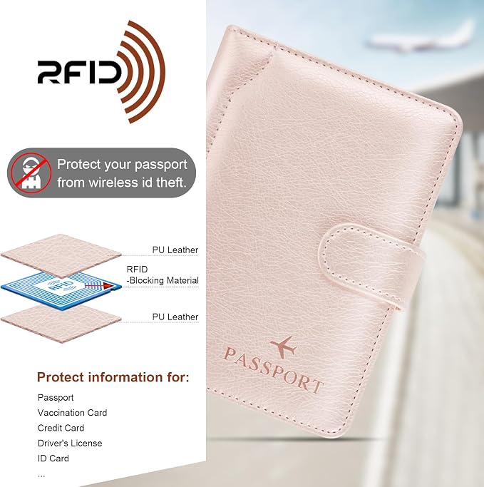 Passport Holder for Travel Essentials Wallet Cover Case Women Men Gift | Passport Holder for Travel Cruise Essentials, Passport Wallet Cover Case Women Men Travel Gifts
