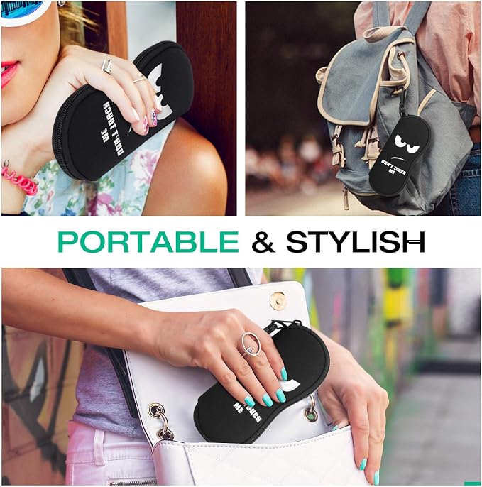 MoKo Sunglasses Soft Case Ultra Light Neoprene Zipper Eyeglass Case for Men Women