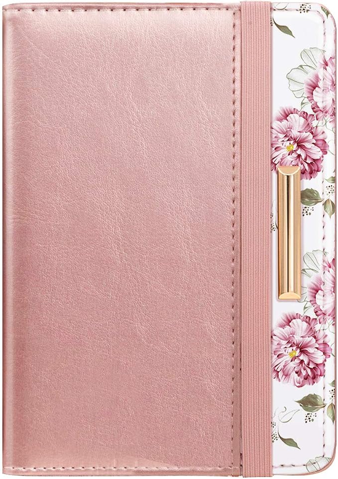Coco Rossi Passport Holder for Travel Women Slim RFID Passport Cover Wallet | Travel Essentials, Passport Book Holders, Passport Wallet Cover Case, PU Leather, Cute, Thin, Spliced Design, Rose Pink