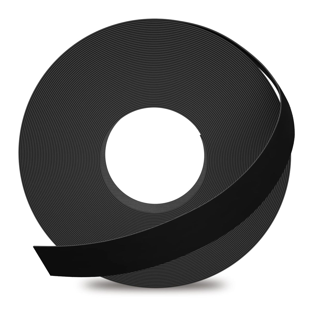 GSCIT Club Black Edge Banding, 1 inch x 50ft Melamine Edge Banding with Hot Melt Adhesive Preglued Cabinet Edge Banding Flexible Black Veneer Edging