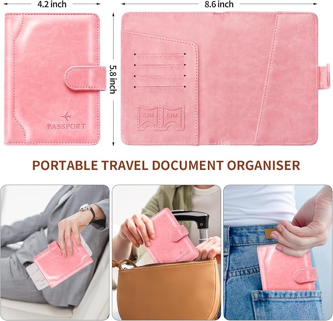 Passport Holder for Travel Essentials Wallet Cover Case Women Men Gift | Passport Holder for Travel Cruise Essentials, Passport Wallet Cover Case Women Men Travel Gifts