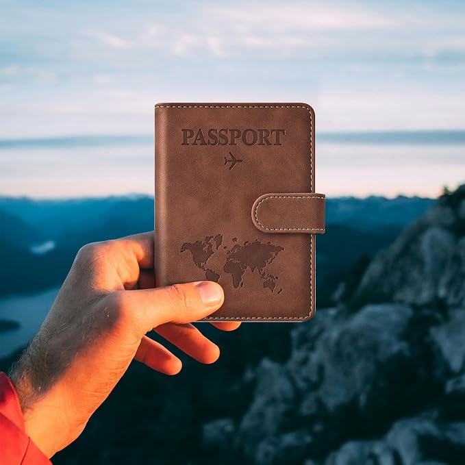 Passport Holder for Travel Women and Men RFID Passport Holder with Card Slots Holder Passport Case Passport cover Passport Wallet Travel Essentials and Accessories