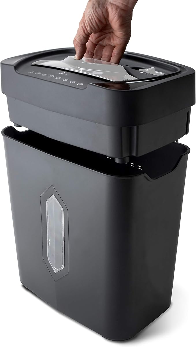 Aurora AU1230XA Anti-Jam 12-Sheet Crosscut Paper and Credit Card Shredder with 5.2-Gallon Wastebasket