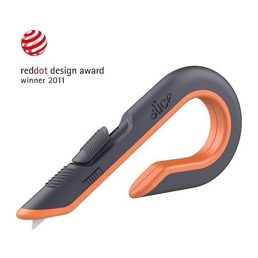 Slice 10503 Box Cutter, Retractable, Utility Knife, Finger Friendly edge, Stays Sharp up to 11x Longer Than Metal , 6 Pack