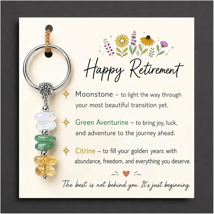 Sensemory Retirement Gift For Woman Keychain, Coworker Leaving Gifts For Teacher, Nurse, Daughter Graduation, College Gift, Farewell, Promotion, New Job Key Chains, Friend Going Away Stocking Stuffers