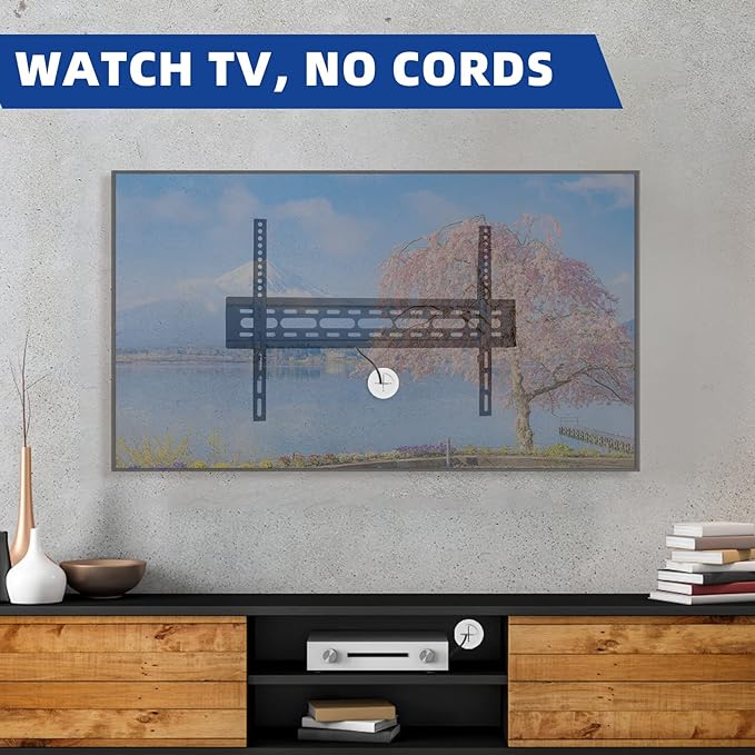 TV Wire Hider Kit for Wall Mount TV, White in Wall Cable Management Kit, Includes 2 Pass Throughs and Hole Saw Drill Attachment for Easy Install